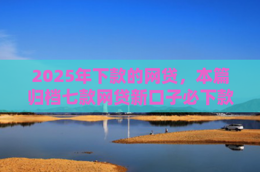 2025年下款的网贷，本篇归档七款网贷新口子必下款