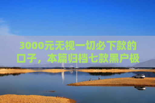 3000元无视一切必下款的口子，本篇归档七款黑户极速下款的网贷口子