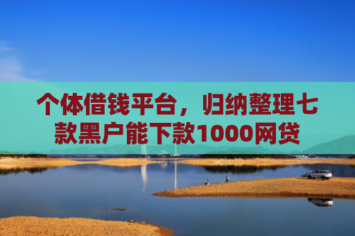 个体借钱平台，归纳整理七款黑户能下款1000网贷