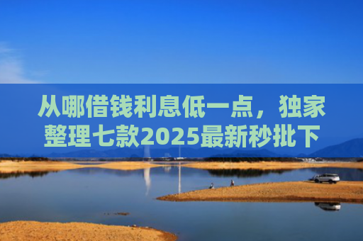 从哪借钱利息低一点，独家整理七款2025最新秒批下款的小额贷款口子