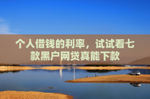 个人借钱的利率，试试看七款黑户网贷真能下款