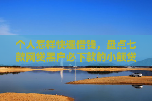个人怎样快速借钱，盘点七款网贷黑户必下款的小额贷