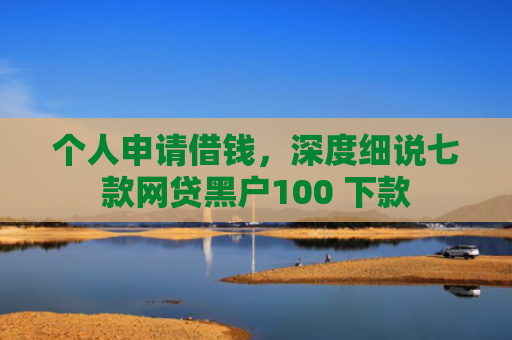 个人申请借钱，深度细说七款网贷黑户100 下款