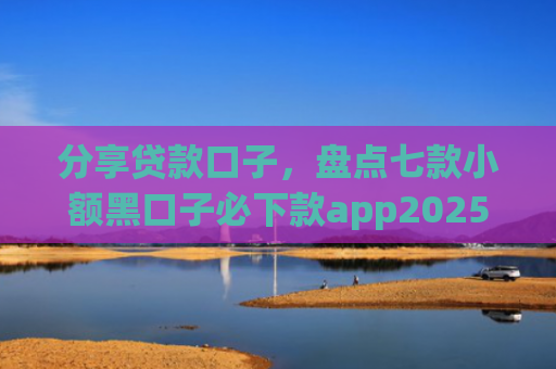 分享贷款口子，盘点七款小额黑口子必下款app2025