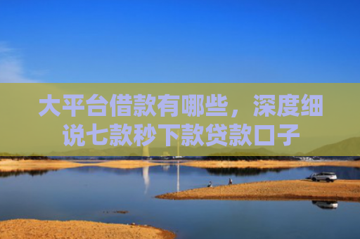 大平台借款有哪些，深度细说七款秒下款贷款口子