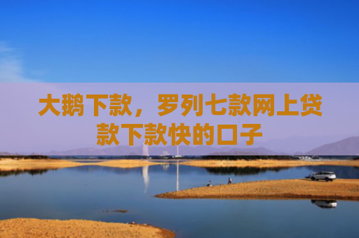 大鹅下款，罗列七款网上贷款下款快的口子