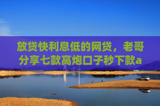 放贷快利息低的网贷，老哥分享七款高炮口子秒下款app