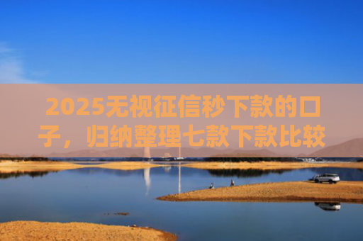 2025无视征信秒下款的口子，归纳整理七款下款比较快的网贷口子