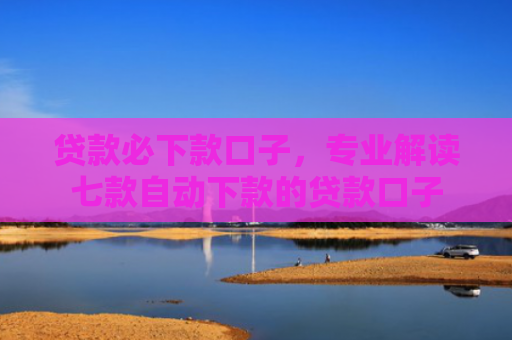 贷款必下款口子，专业解读七款自动下款的贷款口子