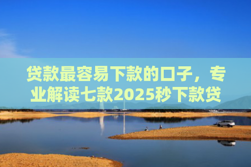 贷款最容易下款的口子，专业解读七款2025秒下款贷款口子