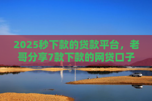 2025秒下款的贷款平台，老哥分享7款下款的网贷口子图