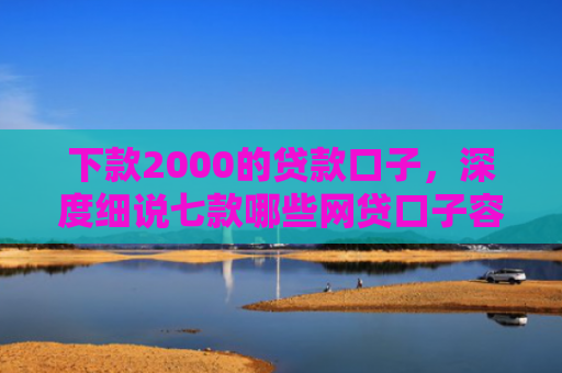 下款2000的贷款口子，深度细说七款哪些网贷口子容易下款