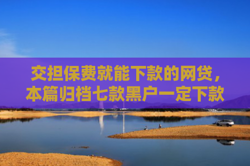 交担保费就能下款的网贷，本篇归档七款黑户一定下款的网贷