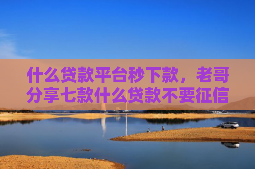 什么贷款平台秒下款，老哥分享七款什么贷款不要征信下款快