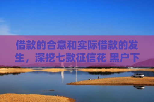 借款的合意和实际借款的发生，深挖七款征信花 黑户下款的网贷