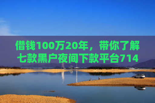 借钱100万20年，带你了解七款黑户夜间下款平台714