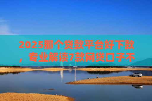 2025那个贷款平台好下款，专业解读7款网贷口子不下款了
