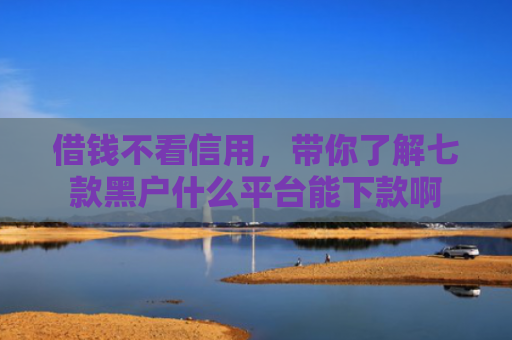 借钱不看信用，带你了解七款黑户什么平台能下款啊