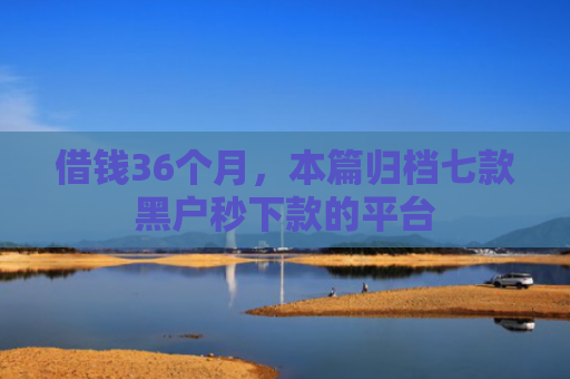 借钱36个月，本篇归档七款黑户秒下款的平台