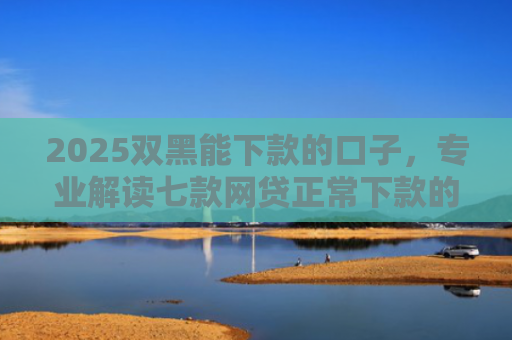 2025双黑能下款的口子，专业解读七款网贷正常下款的老口子