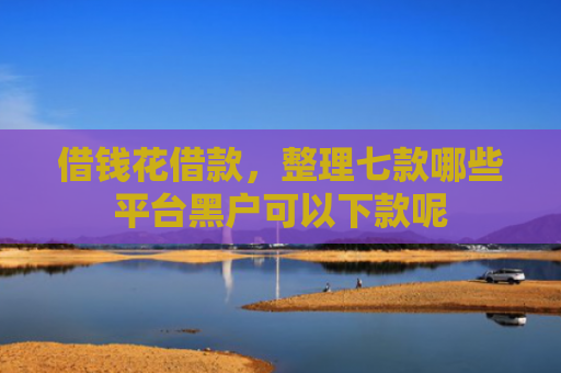 借钱花借款，整理七款哪些平台黑户可以下款呢