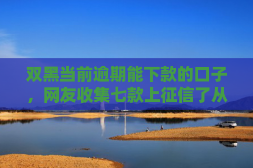 双黑当前逾期能下款的口子，网友收集七款上征信了从哪贷款好下款