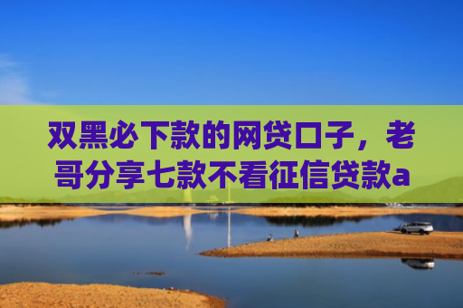 双黑必下款的网贷口子，老哥分享七款不看征信贷款app最快审核下款