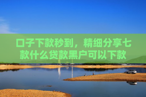 口子下款秒到，精细分享七款什么贷款黑户可以下款