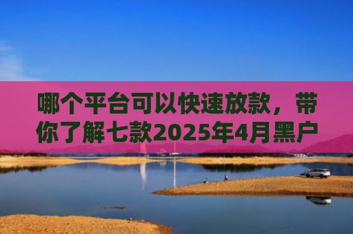哪个平台可以快速放款，带你了解七款2025年4月黑户还能下款的APP