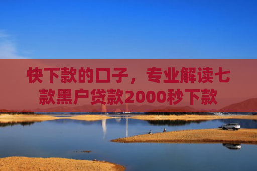 快下款的口子，专业解读七款黑户贷款2000秒下款