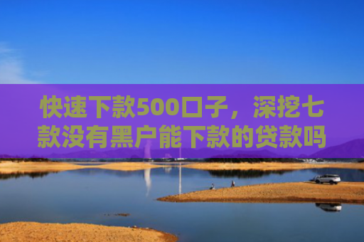 快速下款500口子，深挖七款没有黑户能下款的贷款吗