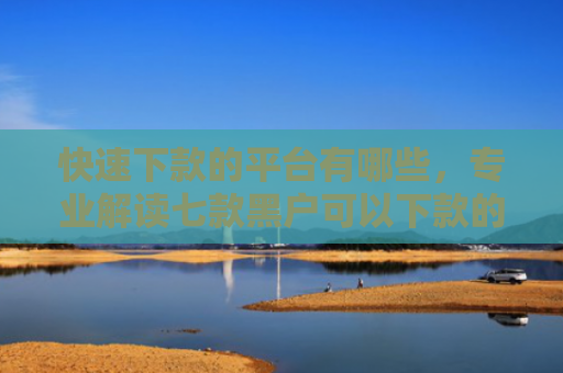 快速下款的平台有哪些，专业解读七款黑户可以下款的贷款软件
