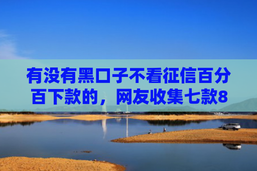 有没有黑口子不看征信百分百下款的，网友收集七款8月网贷下款口子
