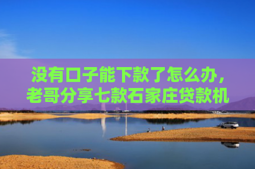 没有口子能下款了怎么办，老哥分享七款石家庄贷款机构黑户也能带下款