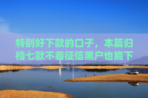 特别好下款的口子，本篇归档七款不看征信黑户也能下款的贷款app