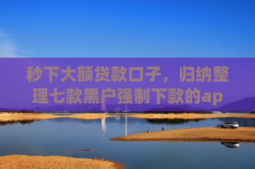 秒下大额贷款口子，归纳整理七款黑户强制下款的app