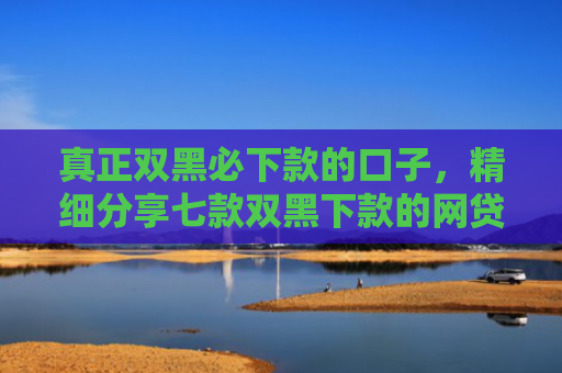 真正双黑必下款的口子，精细分享七款双黑下款的网贷口子