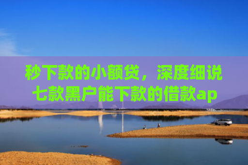 秒下款的小额贷，深度细说七款黑户能下款的借款app