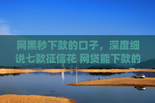 网黑秒下款的口子，深度细说七款征信花 网贷能下款的App