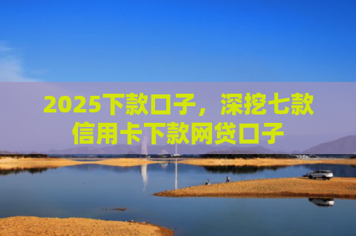 2025下款口子，深挖七款信用卡下款网贷口子