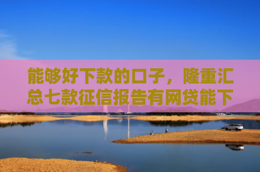 能够好下款的口子，隆重汇总七款征信报告有网贷能下款嘛