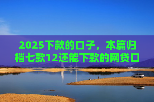 2025下款的口子，本篇归档七款12还能下款的网贷口子
