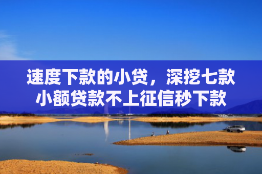 速度下款的小贷，深挖七款小额贷款不上征信秒下款
