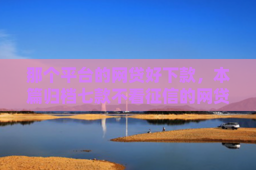 那个平台的网贷好下款，本篇归档七款不看征信的网贷能下款的