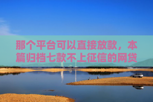 那个平台可以直接放款，本篇归档七款不上征信的网贷容易下款