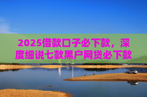 2025借款口子必下款，深度细说七款黑户网贷必下款口子