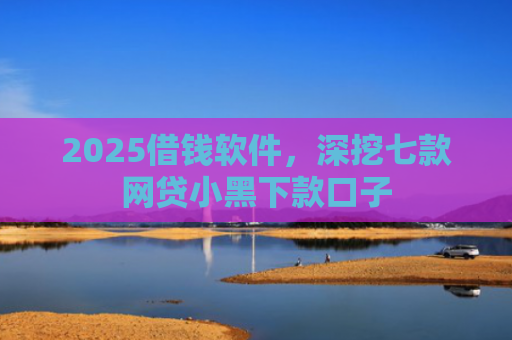 2025借钱软件，深挖七款网贷小黑下款口子