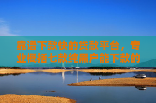 靠谱下款快的贷款平台，专业概括七款纯黑户能下款的贷款
